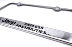 License Plate Frame Chrome Stainless for Jeep Wrangler (2007–2024)