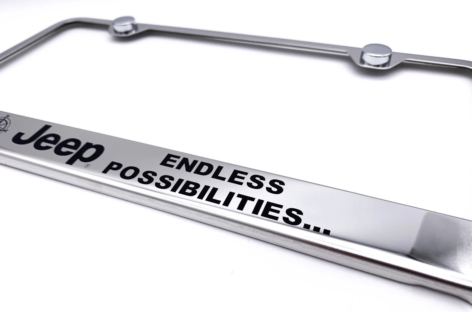 License Plate Frame Chrome Stainless for Jeep Wrangler (2007–2024)