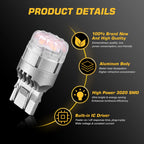2X T20 580 7443 CANBUS LED Turn Signal Indicator Parking Light Bulbs for US L
