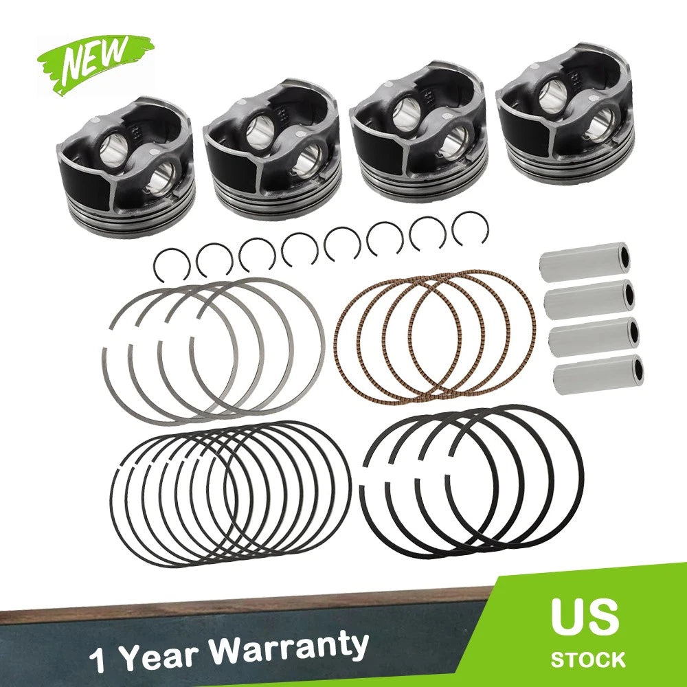 4X Pistons & Rings Assembly Φ21mm for VW Jetta AUDI A4 A5 (2008–2011)