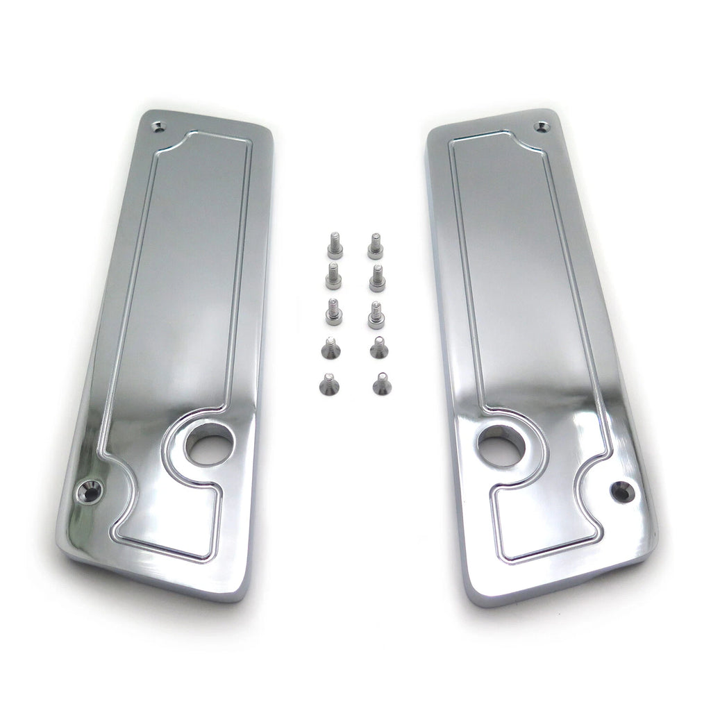 Aluminum CNC Hard Saddlebag Latch Cover for Harley Touring FLHT (1993–2013) Chrome