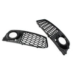 Front Fog Light Honeycomb Grille Cover for Audi A4 B8 (2009-2012) Black