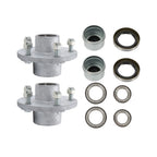 Set of 2 Galvanized Trailer Wheel Hub Assemblies for 3500 lb Trailer (YYYY–YYYY)
