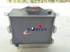 3 Row Aluminum Radiator + Fan for Austin Healey 100-4 (1953-1956)