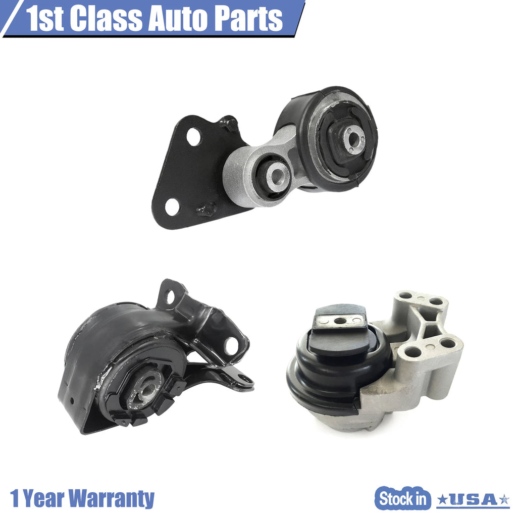 Set of 3 Engine Motor & Transmission Mounts for Lincoln MKX, Ford Edge (2007–2015)