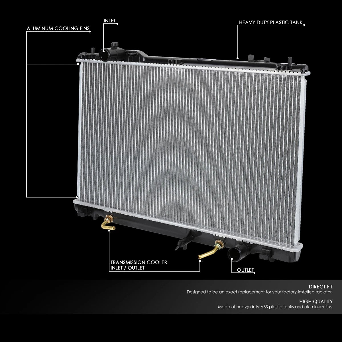 Full Aluminum Core Cooling Radiator for Lexus LS460 (2007–2017) DPI 13037