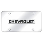 Chrome Name on Chrome License Plate - Officially Licensed for Chevrolet
