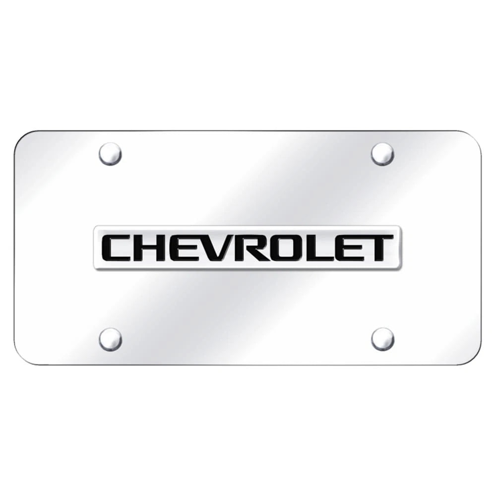 Chrome Name on Chrome License Plate - Officially Licensed for Chevrolet