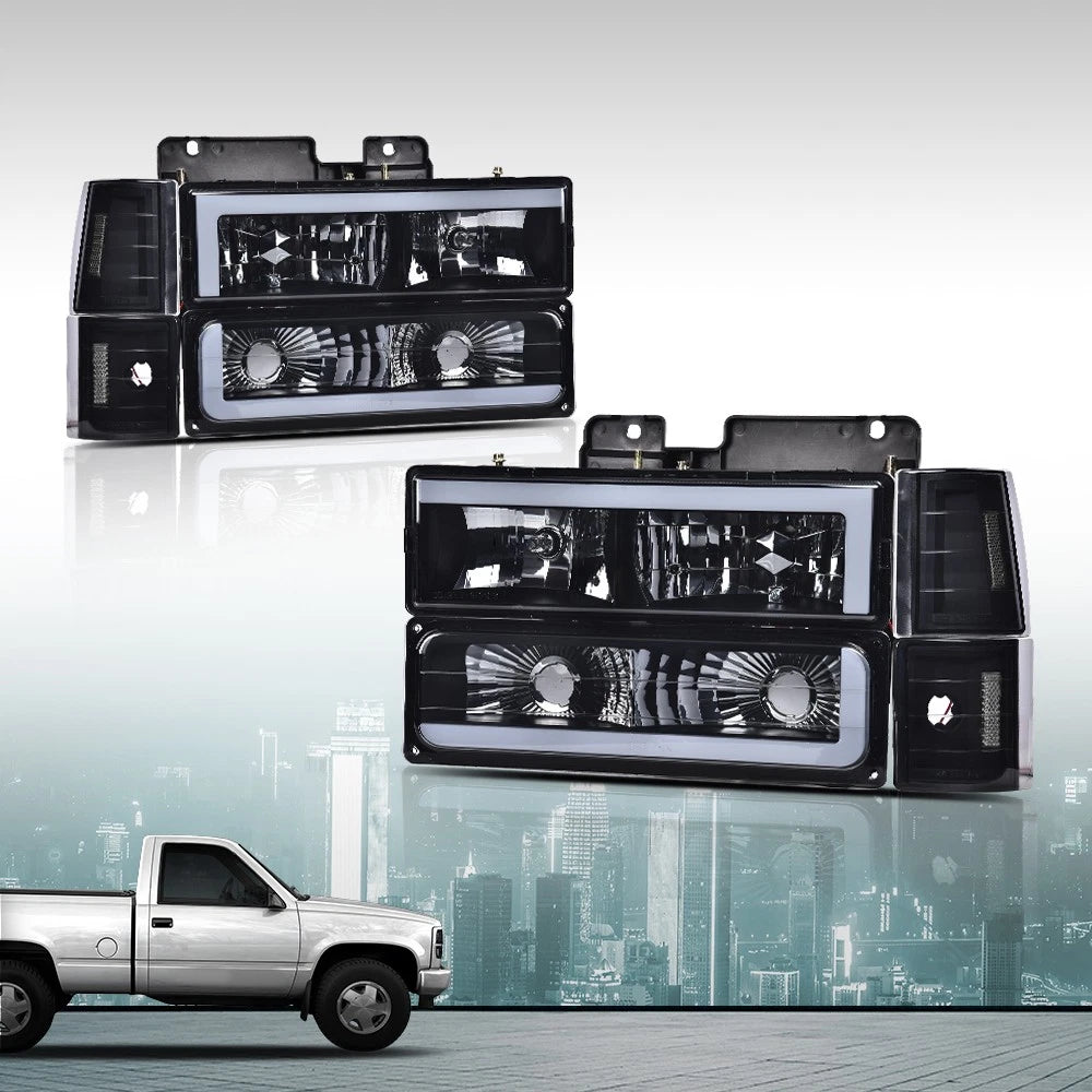 Clear Corner LED DRL Headlights for C/K Suburban (1994–2000)