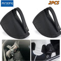 2X Black JDM Leather Bucket Seat Belt Guide Holder Protector