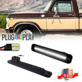 2X Smoked White LED Front Side Marker Lights for Ford Bronco