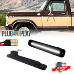 2X Smoked White LED Front Side Marker Lights for Ford Bronco
