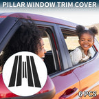 6 Pcs Door Pillar Window Trim for Honda Accord (1998–2002) Black