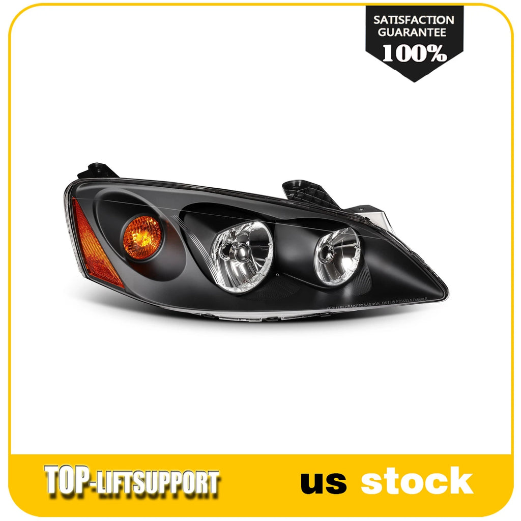 2Pcs Headlight Assembly for Pontiac G6 (2005–2010) Black Housing