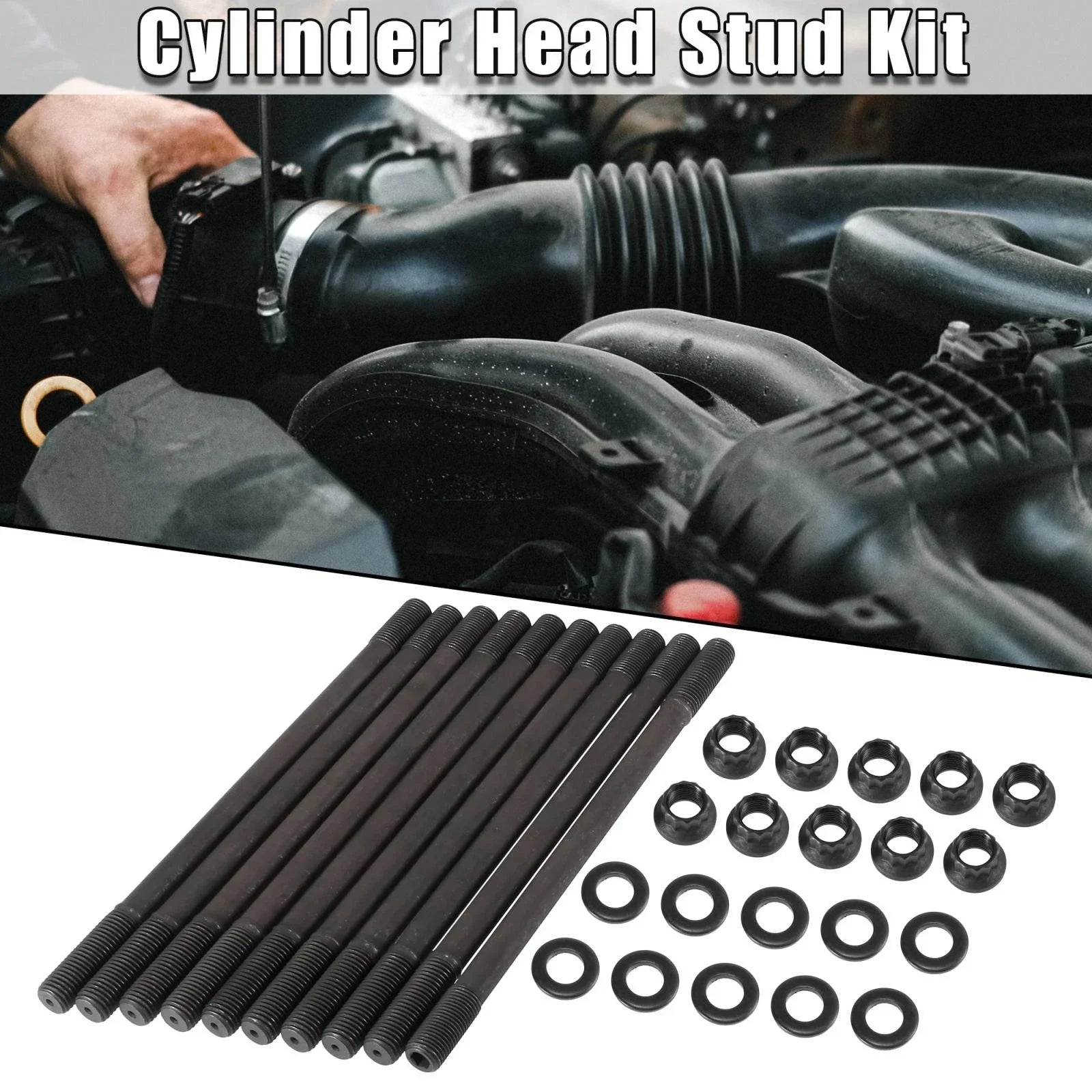 Cylinder Head Stud Kit for Honda Prelude 2.2L H22 H22A4 H23A H23A1 VTEC (1992-2001)