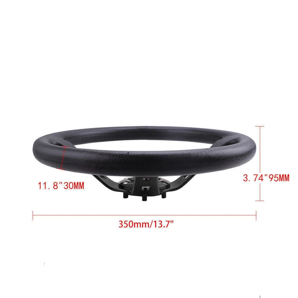 14" Steering Wheel with Quick Release Hub Adapter for Mitsubishi Eclipse Lancer Galant