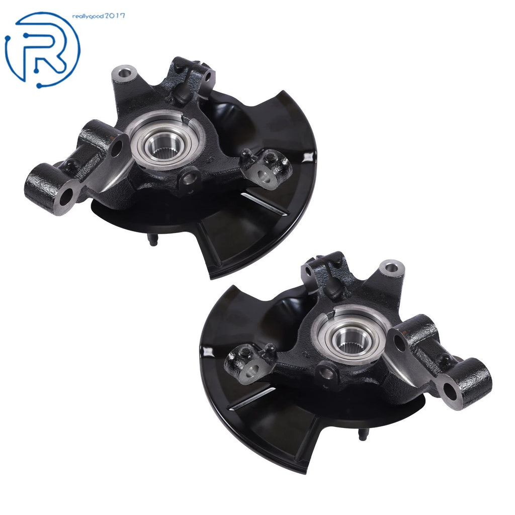 Set of 2 Front Steering Knuckle & Wheel Hub Bearing for Ford Edge