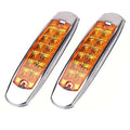 Amber 12 LED Sealed Side Marker Clearance Lights for Trailer
