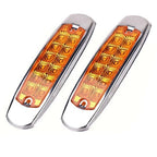 Amber 12 LED Sealed Side Marker Clearance Lights for Trailer