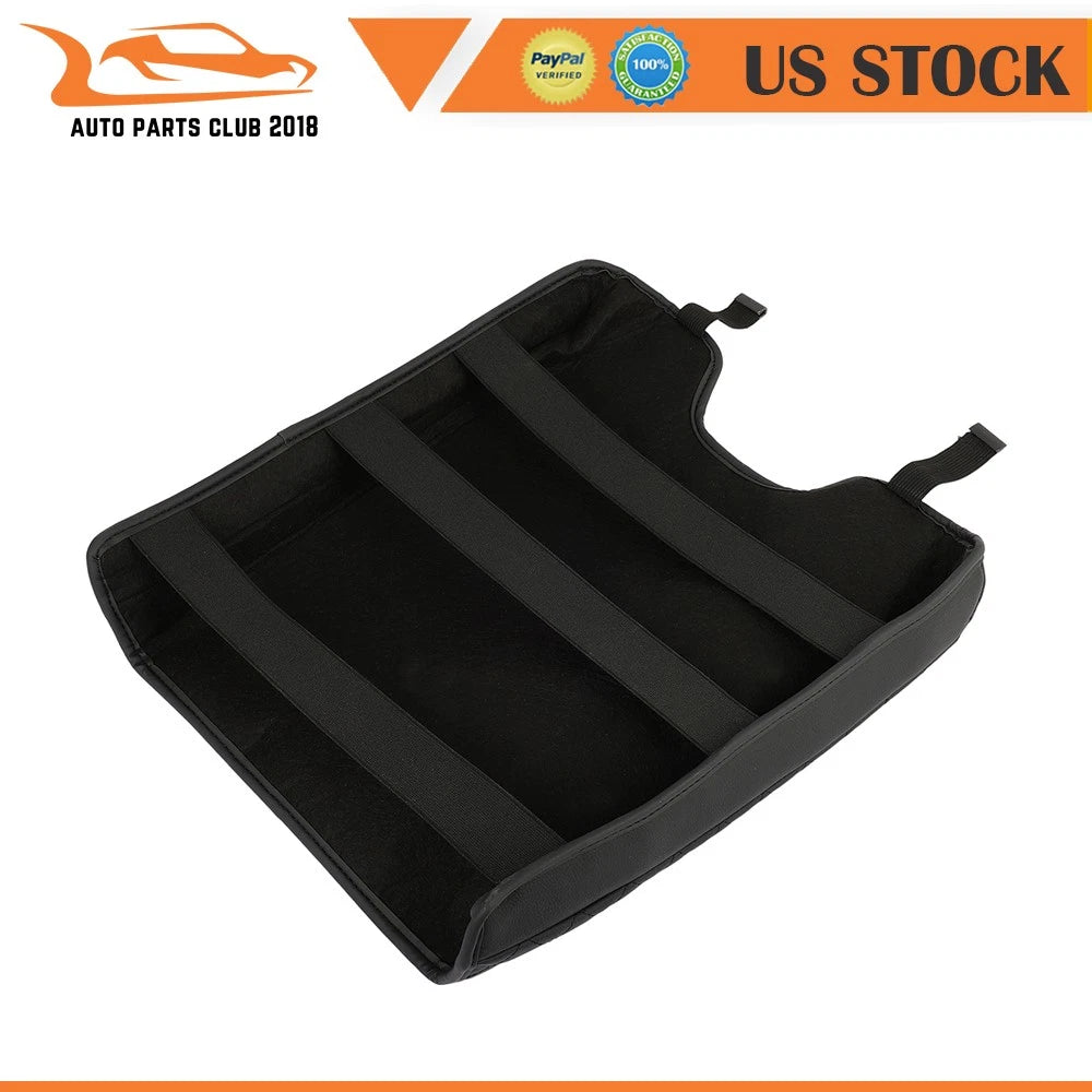 Center Console Armrest Lid Cover for Dodge Ram (2013–2018) Black Leather