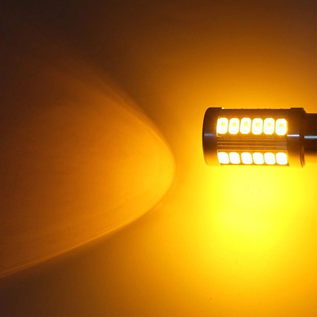 1157 LED Amber 3000K Front Rear Turn Signal Parking DRL (2000-2009)