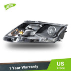 Front Headlight for Ford Fusion (2010–2012) Black Driver Left Side