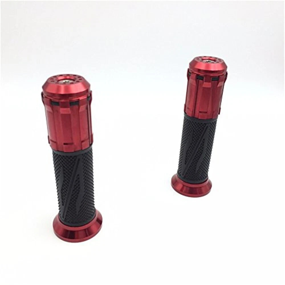 7/8" Red CNC Rubber Handlebar Grips for Yamaha FZR YZF XJR1300 XJ6 V-Max MT-01