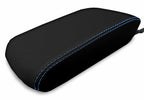 Leather Console Lid Armrest Cover for Toyota 4Runner (2010–2019) Blue Stitch