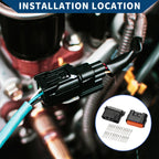26 Pin ECU Connector Plug for Honda - Male Female Wire Terminal ()