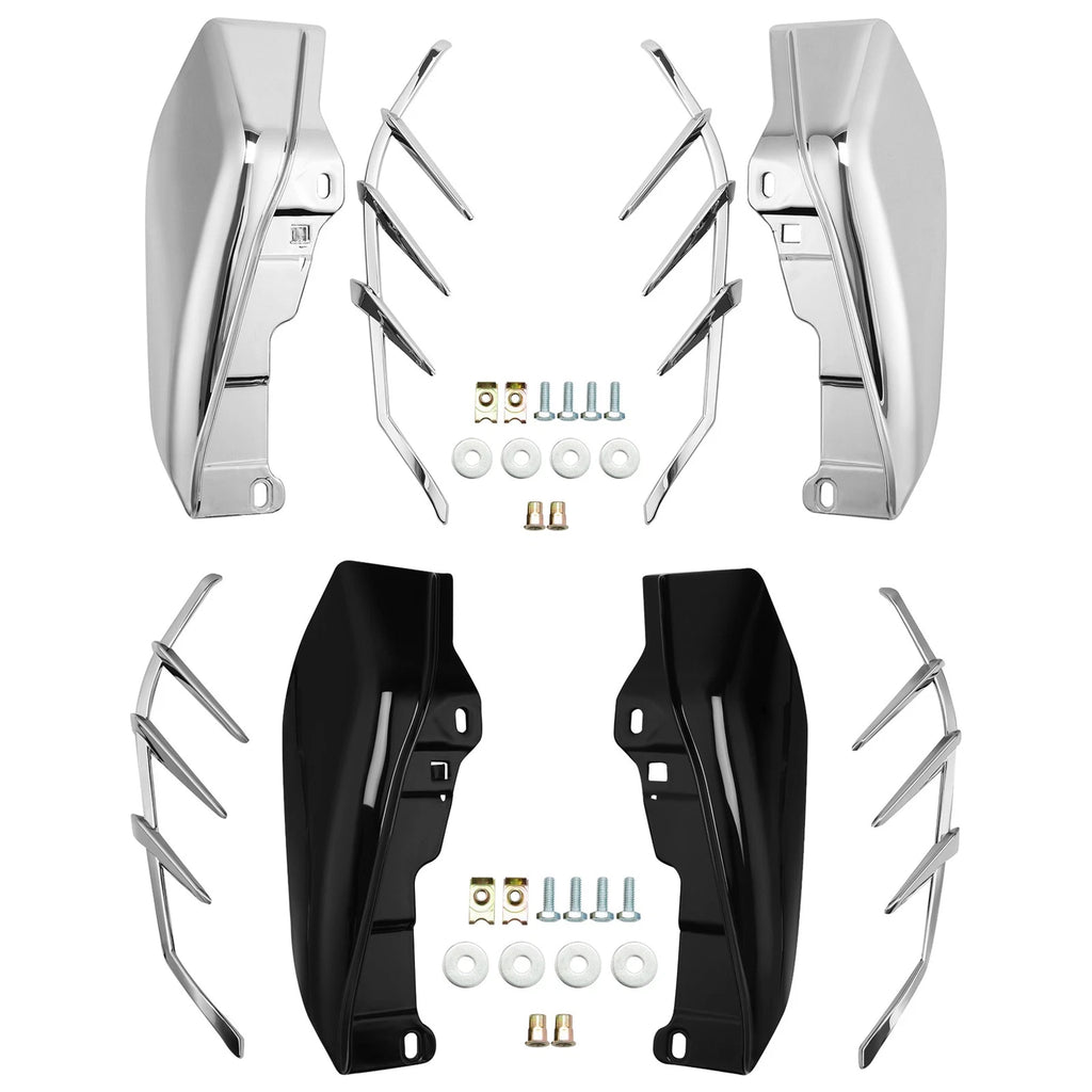 Chrome/Black Mid-Frame Air Deflector Trim for Harley Touring Trike (2009–2023)