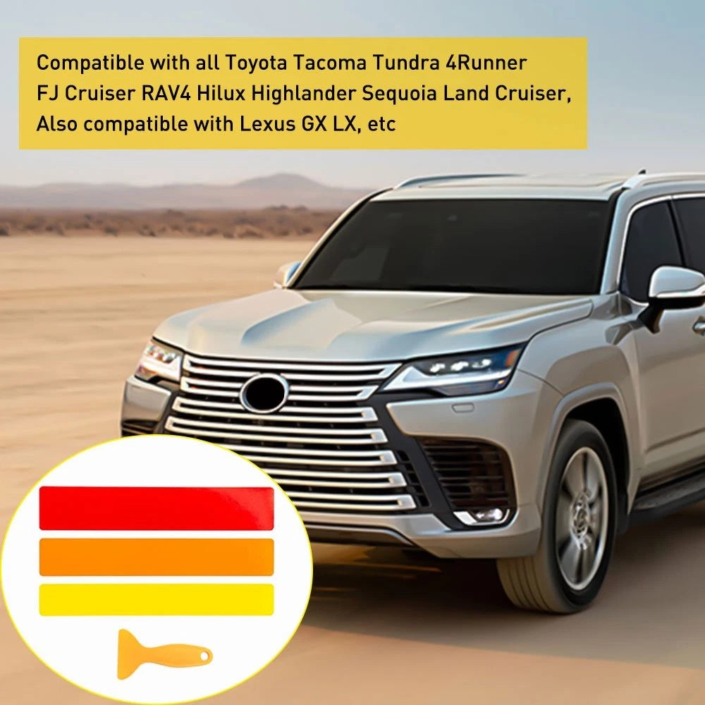 Tri-Color Stripe Decals for Toyota Tacoma/Lexus Tantu