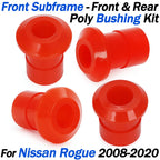 Set of 4 Front & Rear Poly Bushing Kit for Nissan Rogue (2008–2020)