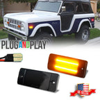 Smoke Amber LED Front Side Marker Lamp for Ford Bronco, Pickup (1970–1977)