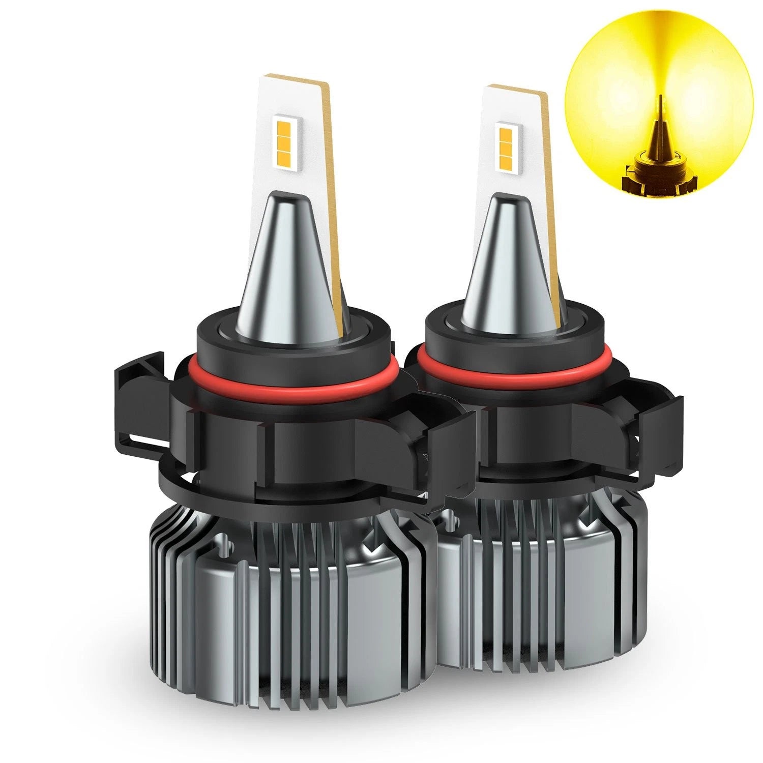 2X 5202 H16 LED Fog Light Bulb for Chevy Silverado 1500 (2007–2015) 3000K