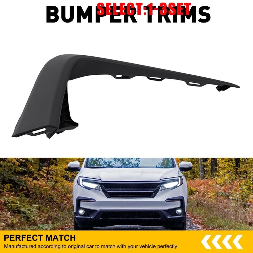 Front Right Upper Bumper Molding for Honda Pilot (2019–2022) 71103TG7A50 Black