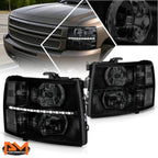 Factory Style Headlights for Dodge Ram 1500-3500 (2009–2012) Black Amber