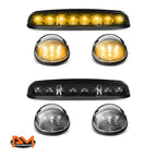 3Pcs Cab Roof Running Light Black Housing Yellow LED for Silverado/Sierra (2002–2007)