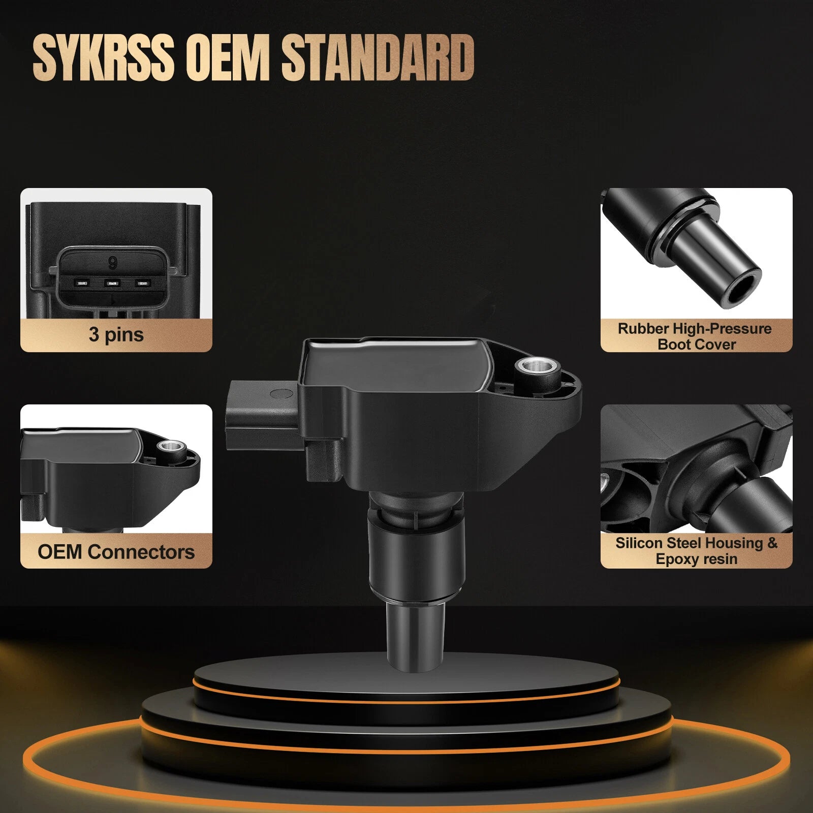 Set of 4 Ignition Coil Packs for Mazda RX-8 (2004-2011) 1.3L