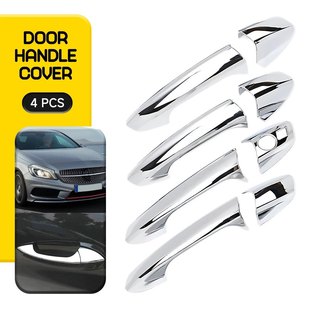 Set of 4 Outer Door Handle Covers Chrome for Mercedes-Benz GLK Class (2010–2015)