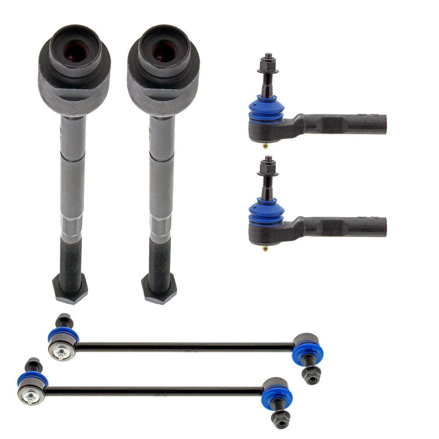Set of 4 Mevotech Supreme Tie Rod Ends & Sway Bar Links for Malibu G6 (2004–2010)