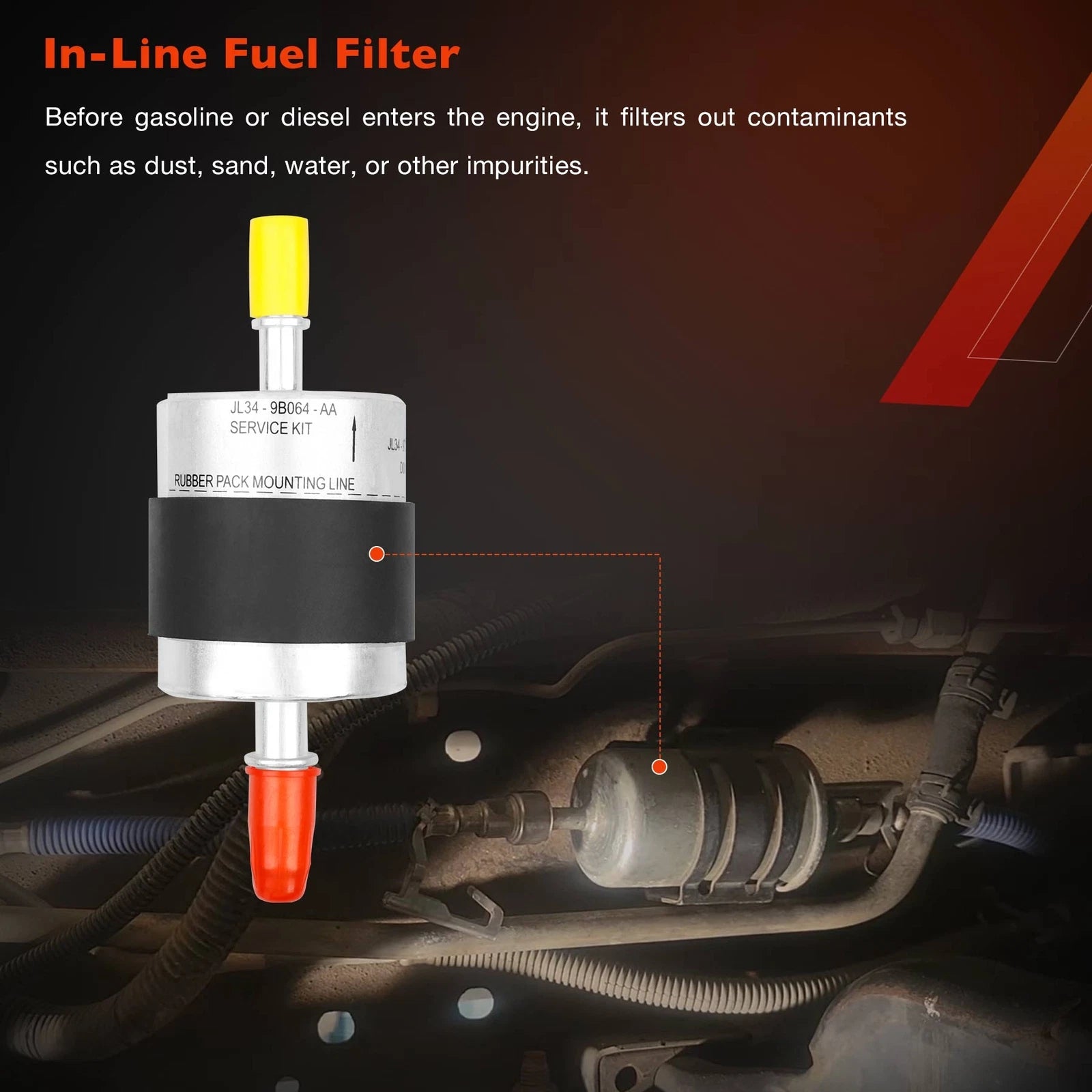 In-Line Diesel Fuel Filter Kit for Ford F-150 2018-2020 3.0L