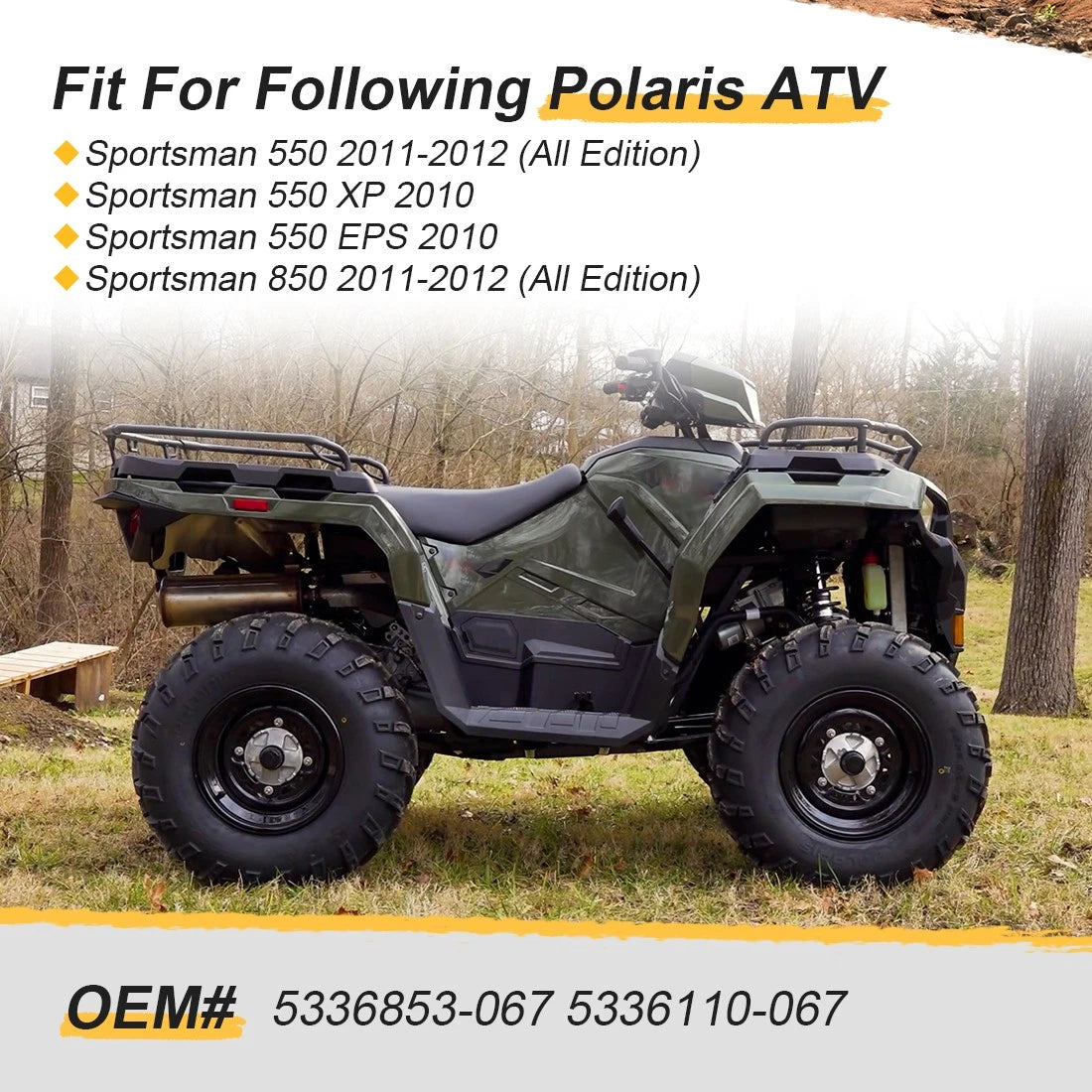 Rear Stabilizer Bar w/ Bushing for Polaris Sportsman 550 XP EPS 850 (2013–2020) 5336853-067