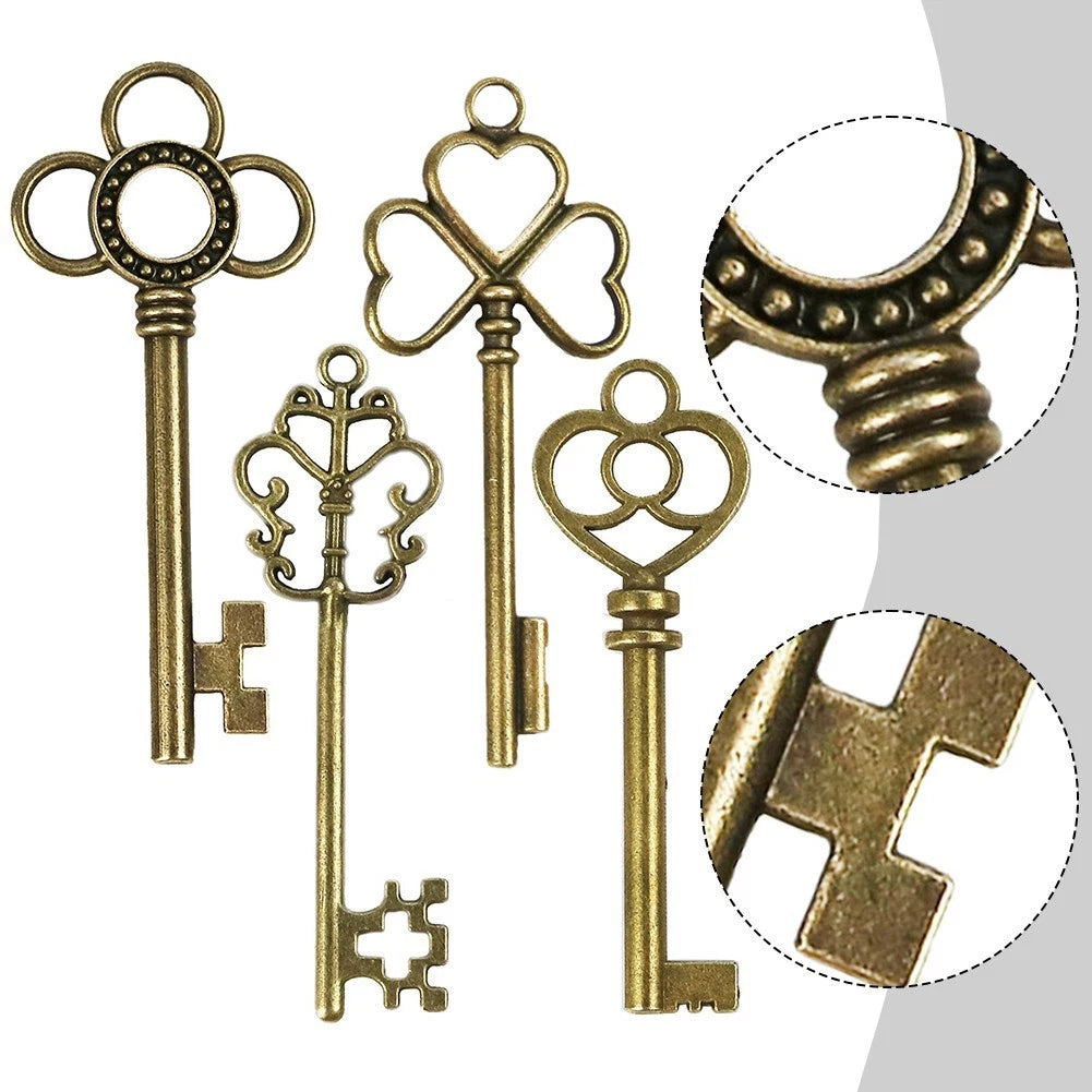 Antique Bronze Keys Set of 4 for Craft DIY Bracelet