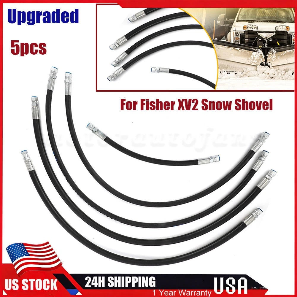 5X Hydraulic Hose Kit for Fisher XV2 XtremeV Snowplow (Heavy Duty)