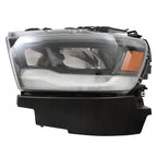 Black LED Headlight Housing with DRL for Dodge RAM 1500 (2019–2023)