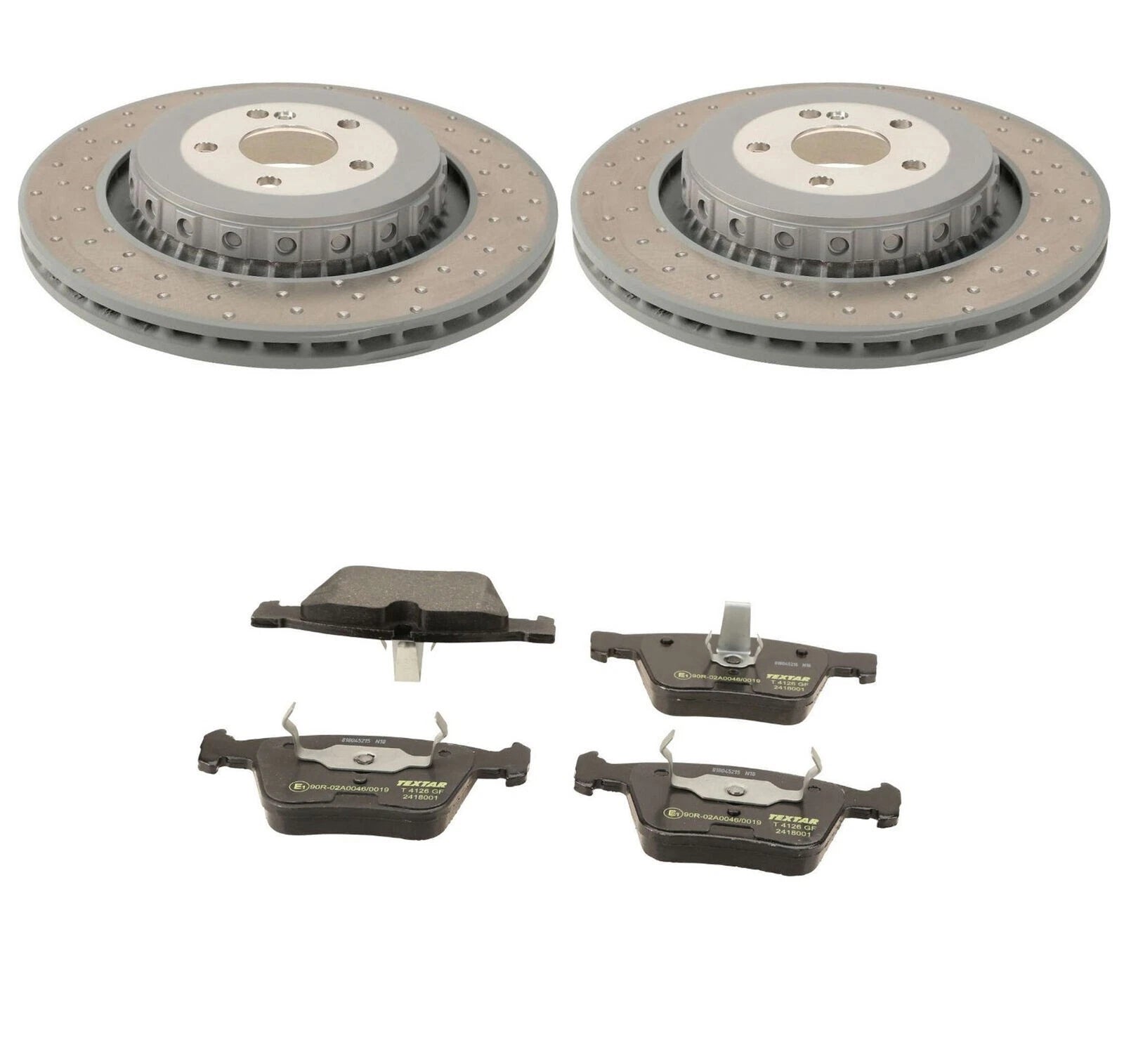 Rear Disc Rotors & Textar Pads Brake Kit for Mercedes Benz C216 W221 (2007–2015)