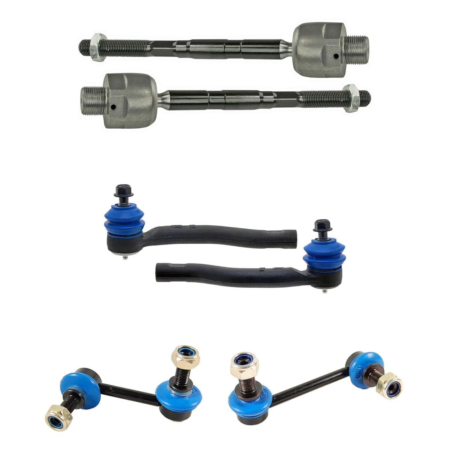 Set of 4 Mevotech Supreme Tie Rod Ends & Sway Bar Links for CX-9 (2007–2015)
