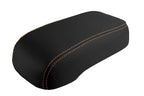 Leather Console Lid Armrest Cover for Hummer H3 (2005–2010) Orange Stitch