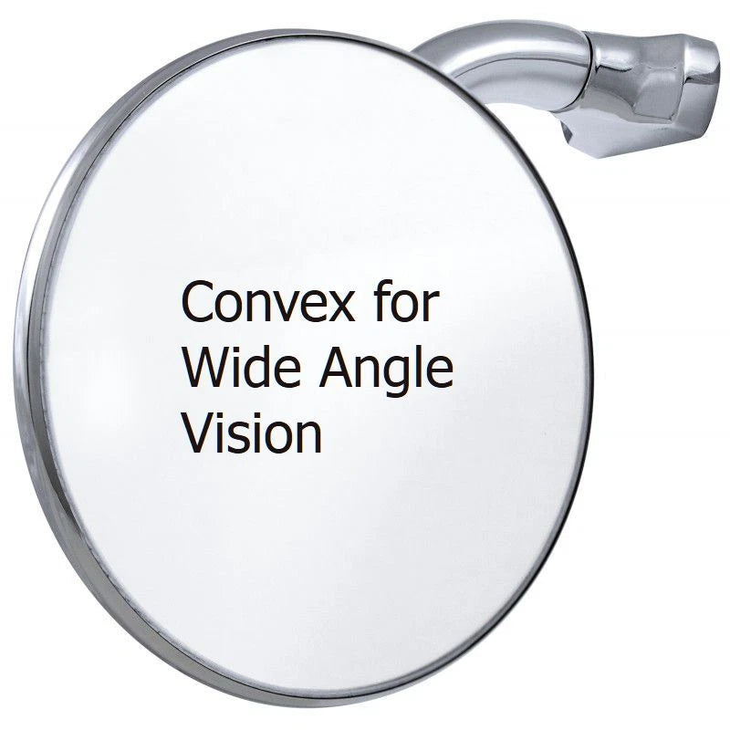 Convex Peep Mirror Universal Stainless Steel for Ford Dodge Chevy Mopar (Universal)