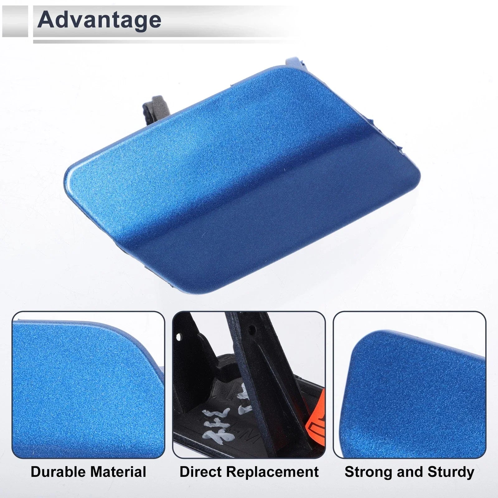 Front Right Side Bumper Headlight Washer Nozzle Cover Cap for BMW 3 Series Blue